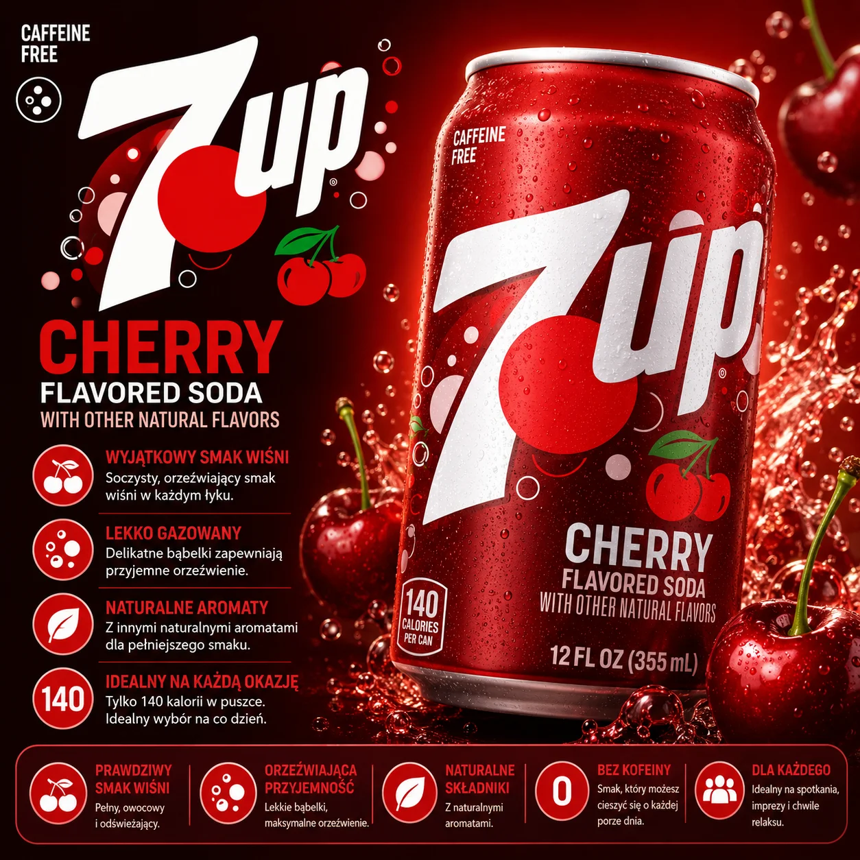 🍒✨🔥 7UP Cherry 355 ml