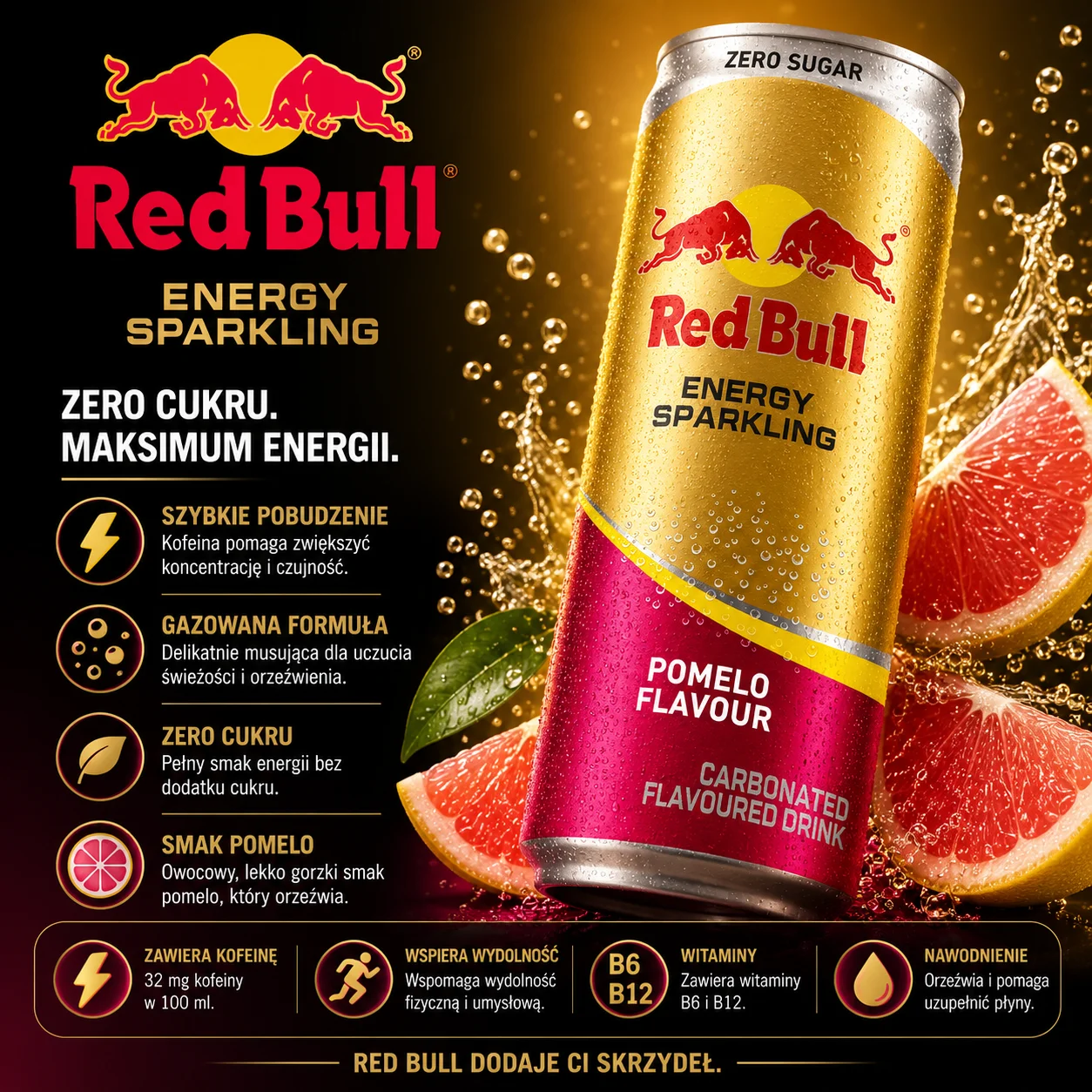 🍊⚡✨ Red Bull Pomelo Flavour Zero Sugar 250 ml