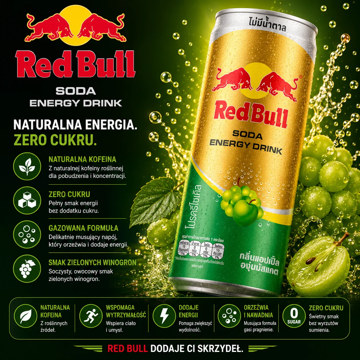 🍏⚡🌟 Red Bull Green Apple Zero Sugar 250 ml