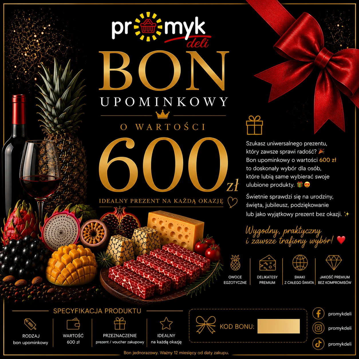 🎁✨ Bon upominkowy o wartości 600 zł
