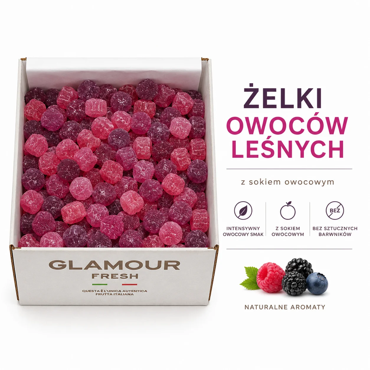 🍬✨ Żelki Glamour Owoce Leśne