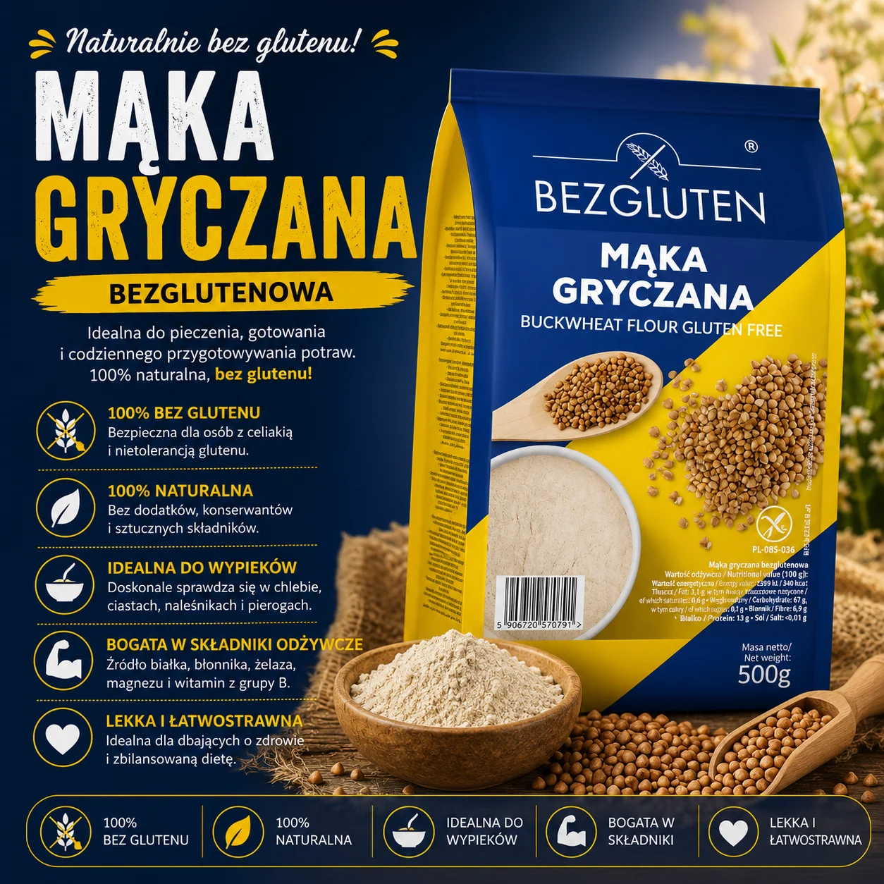 🌾 Mąka Gryczana 500 g