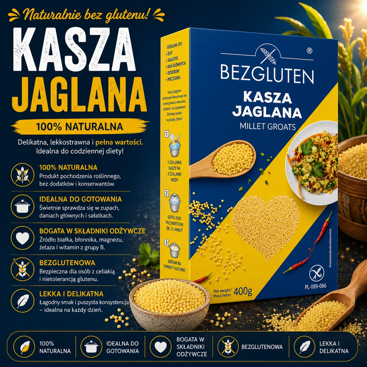 🌾 Kasza Jaglana 400 g